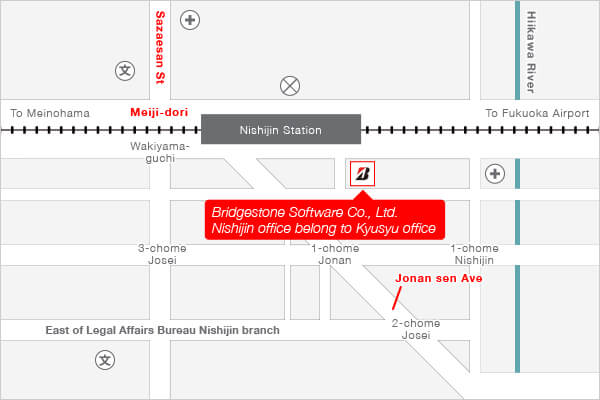 Access Nishijin office belong to Kyusyu office